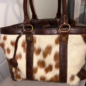 Tommy Hilfiger Brown and Cream Tote Bag